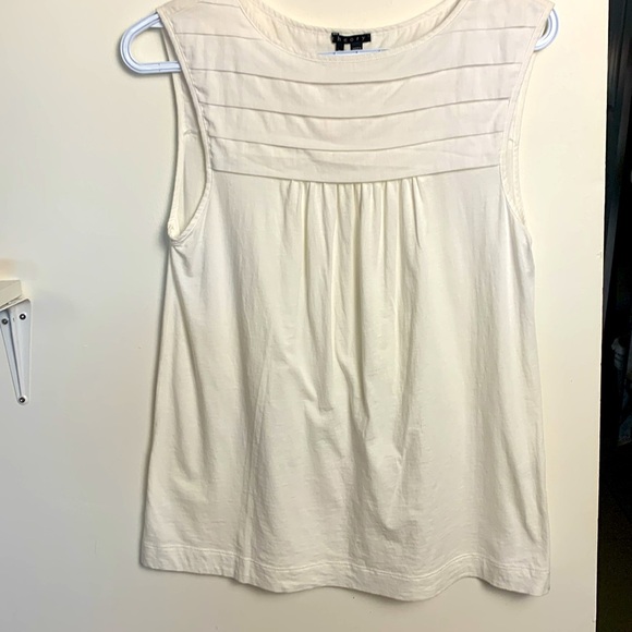 Theory Off White Tunic Style Sleeveless Summer Top - Picture 4 of 12